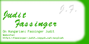 judit fassinger business card